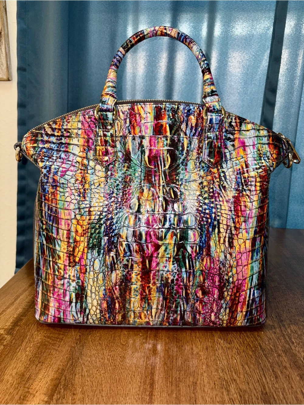 Brahmin EUC Lrg Dux - Virtuous - EXCLUSIVE - Exotic - Metallic - VERY RARE - Picture 4 of 16
